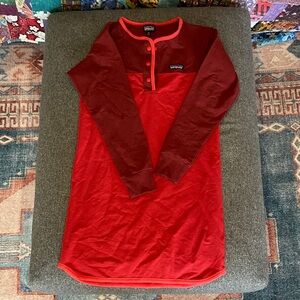 Patagonia Two-Tone Red Long-Sleeve Henley